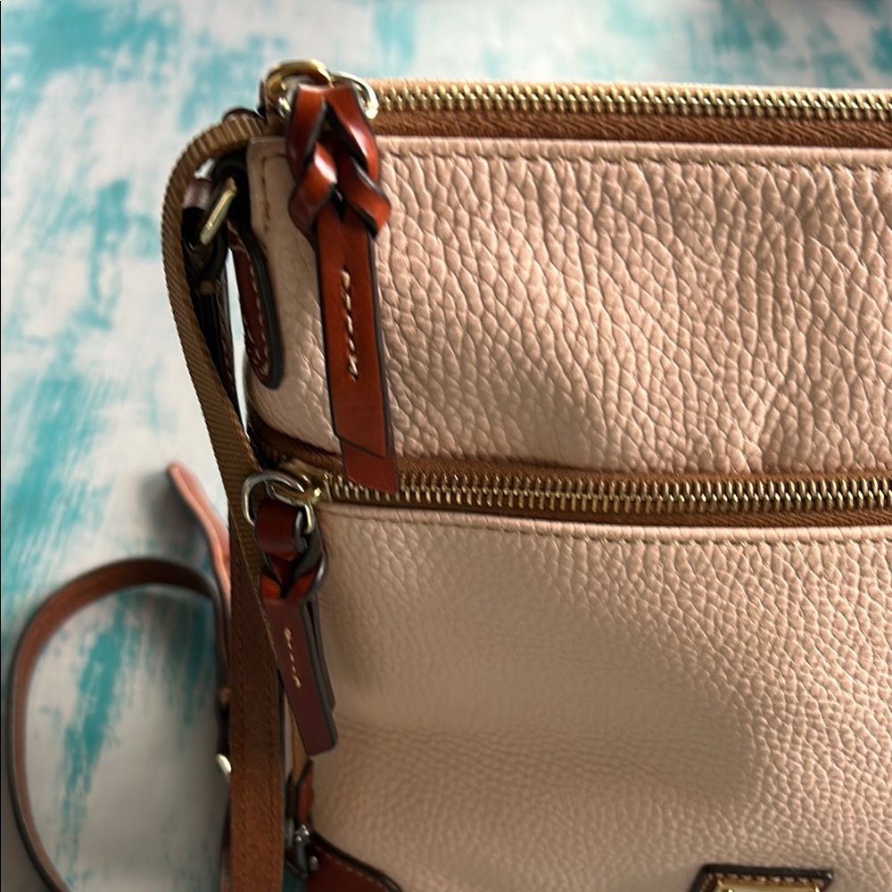 Dooney & Bourke Blush Pink and Brown Crossbody Bag - Picture 11 of 12